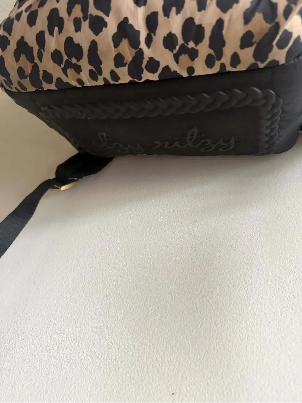 Itzy Ritzy Leopard Print Convertible Diaper Bag Backpack / Tote